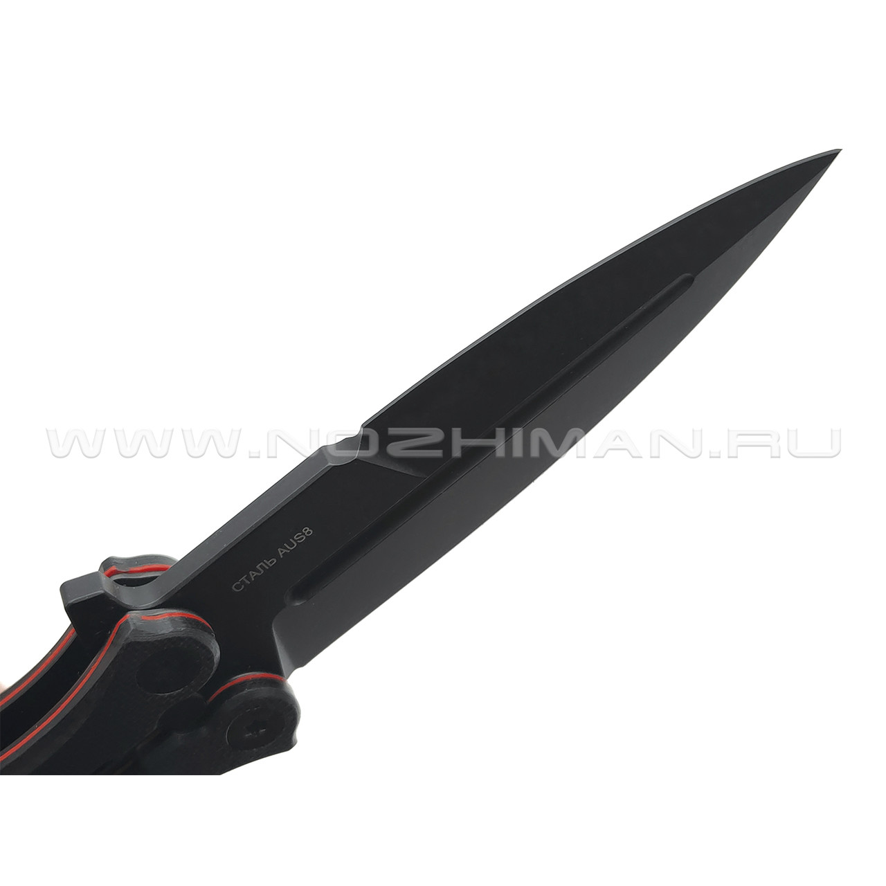 Нокс нож-балисонг Ромул 205-787401 сталь Aus-8 black, рукоять G10 black