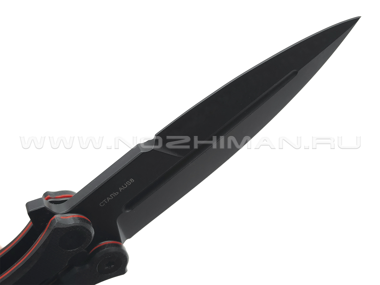 Нокс нож-балисонг Ромул 205-787401 сталь Aus-8 black, рукоять G10 black