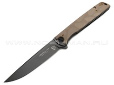 Нокс складной нож Смерш-С 350-100401 сталь D2 grey, рукоять G10 tan