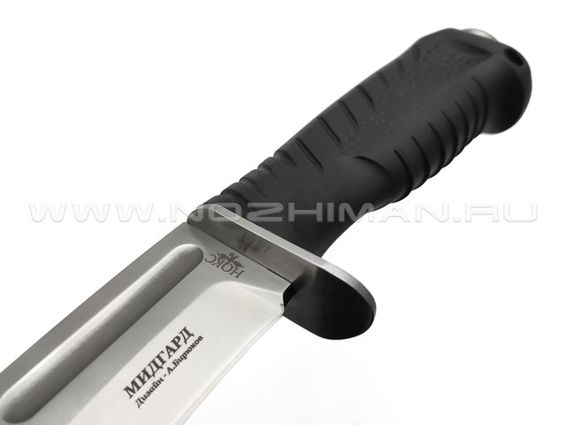 Нокс нож Мидгард 613-188851 сталь Aus-8 satin, рукоять Elastron black
