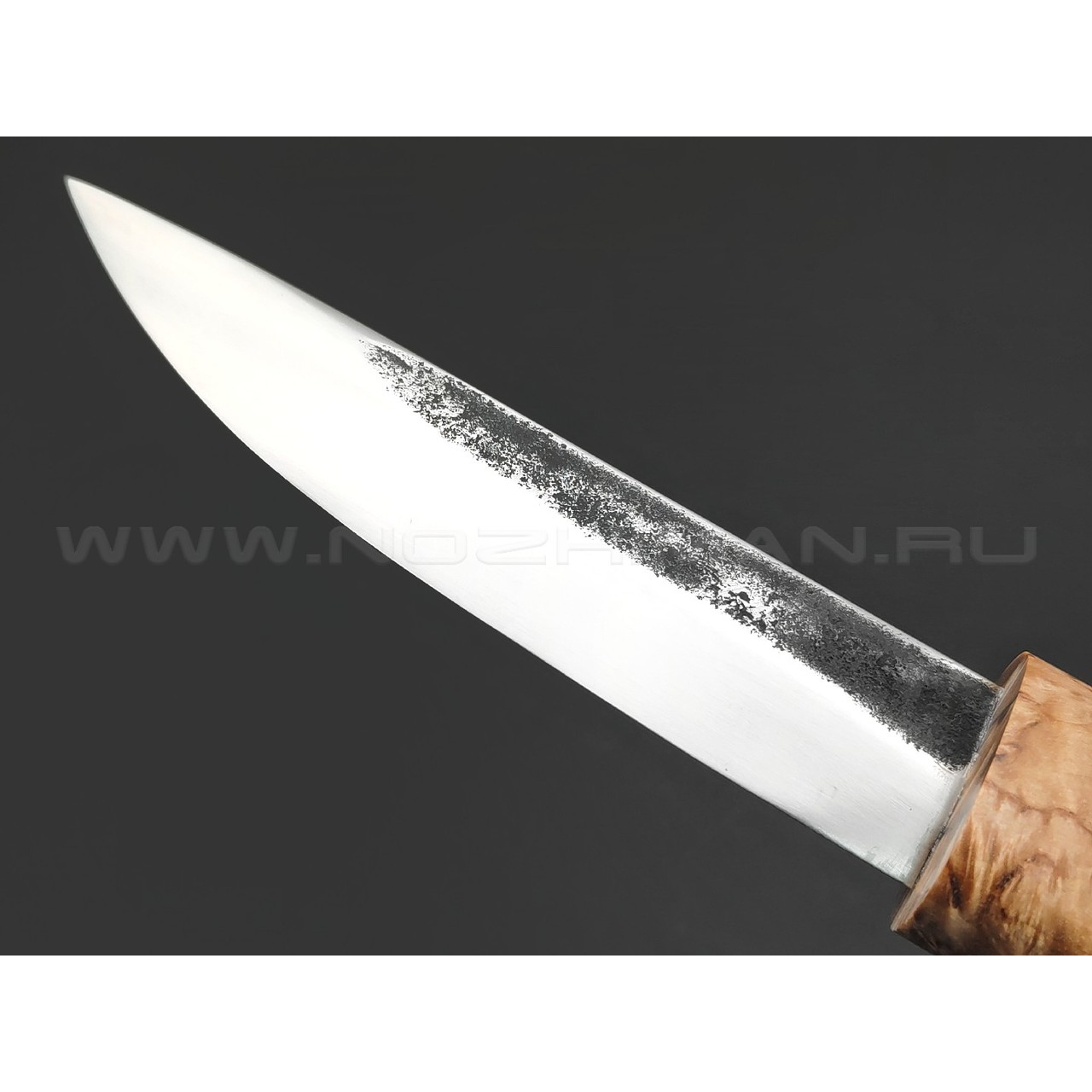 Товарищество Завьялова нож Якут-М, сталь K340, рукоять Карельская береза, деревянные ножны