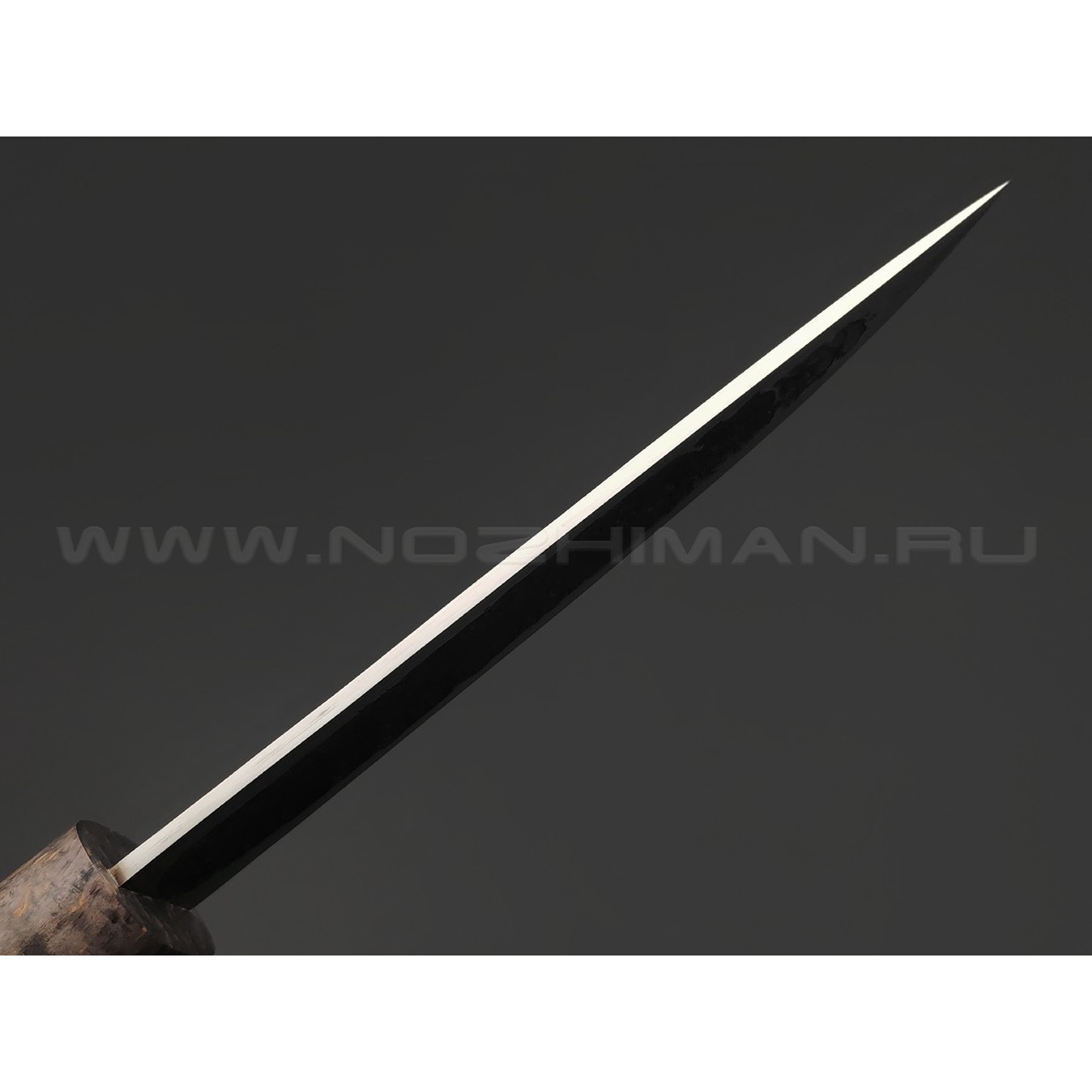 Товарищество Завьялова нож Якут-Б, сталь K340, рукоять Карельская береза коричневая, деревянные ножны