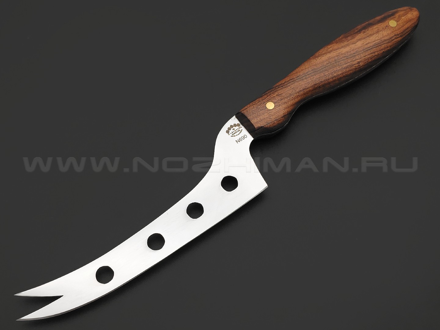 Товарищество Завьялова нож для сыра, сталь N690, рукоять Дерево палисандр