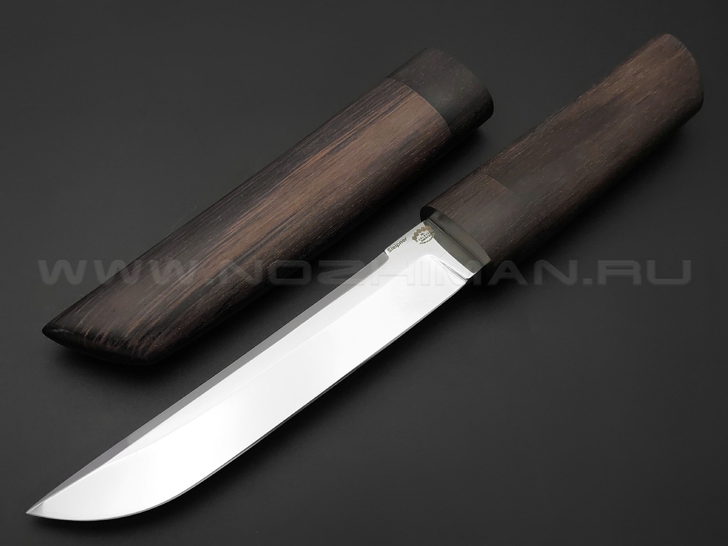 Товарищество Завьялова нож Танто сталь Sleipner, рукоять Дерево граб, деревянные ножны