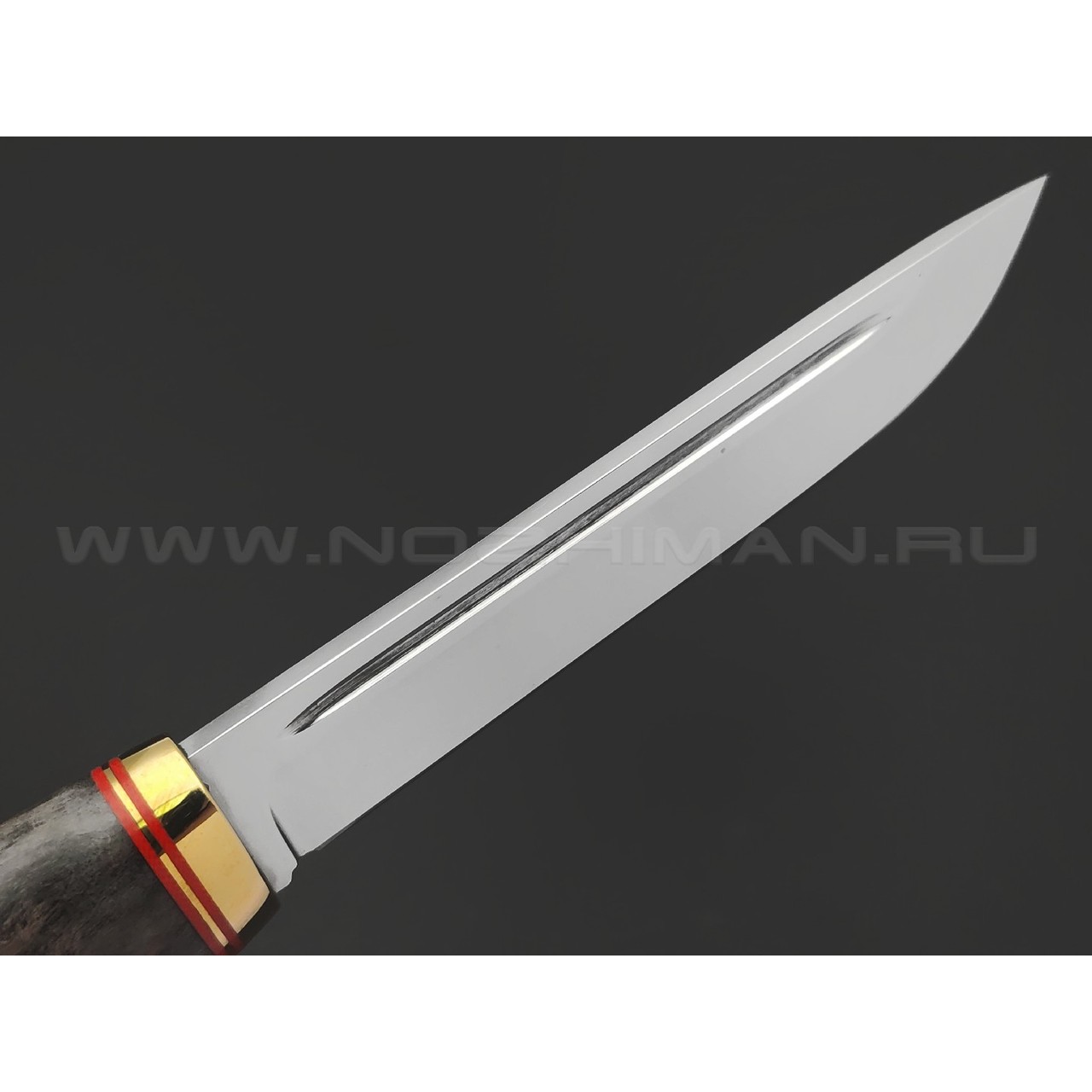 Товарищество Завьялова нож Финский сталь K340, рукоять Карельская береза коричневая, латунь