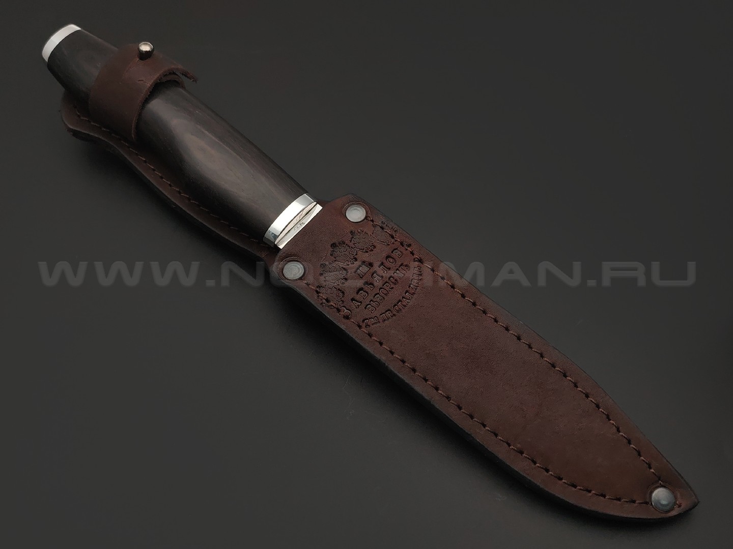 Товарищество Завьялова нож "Финка Завьялова" сталь N690, рукоять Дерево граб