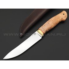 Товарищество Завьялова нож Скинер-Б сталь D2, рукоять Карельская береза, латунь