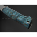 Кузница Ковчег нож Скаут сталь VG-10, рукоять Стаб. карельская береза синяя, мельхиор