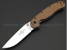 Нож Ontario RAT-1 Satin 8848CB сталь Aus-8 рукоять GRN brown