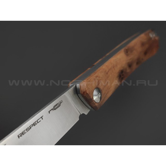 N.C.Custom нож Respect сталь Aus-10 satin, рукоять дерево туя