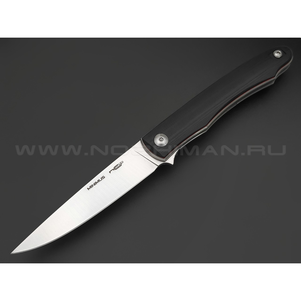 N.C.Custom нож Minimus сталь Aus-10 satin, рукоять G10 Black & Red