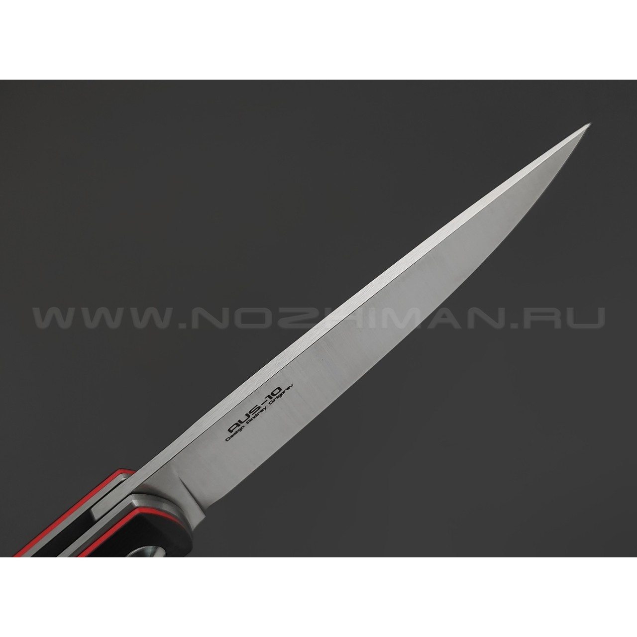 N.C.Custom нож Minimus сталь Aus-10 satin, рукоять G10 Black & Red