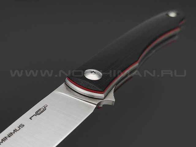 N.C.Custom нож Minimus сталь Aus-10 satin, рукоять G10 Black & Red