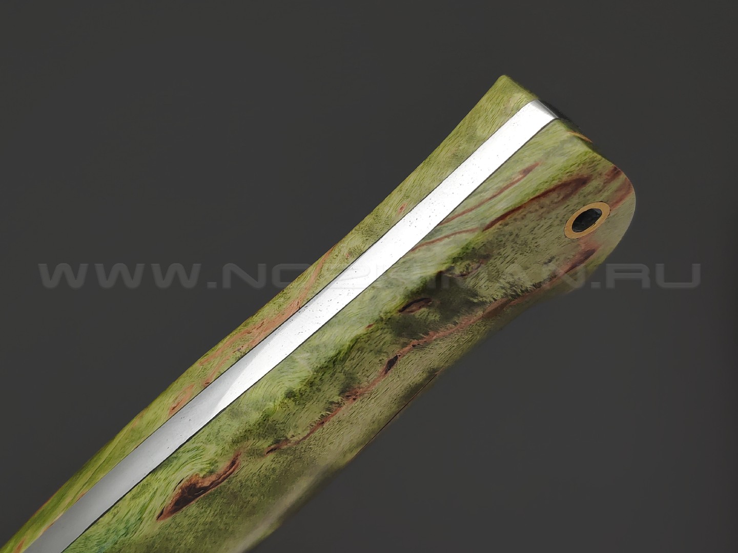 Товарищество Завьялова нож Бригадир сталь 9ХС, рукоять Стабилизированное дерево зеленое