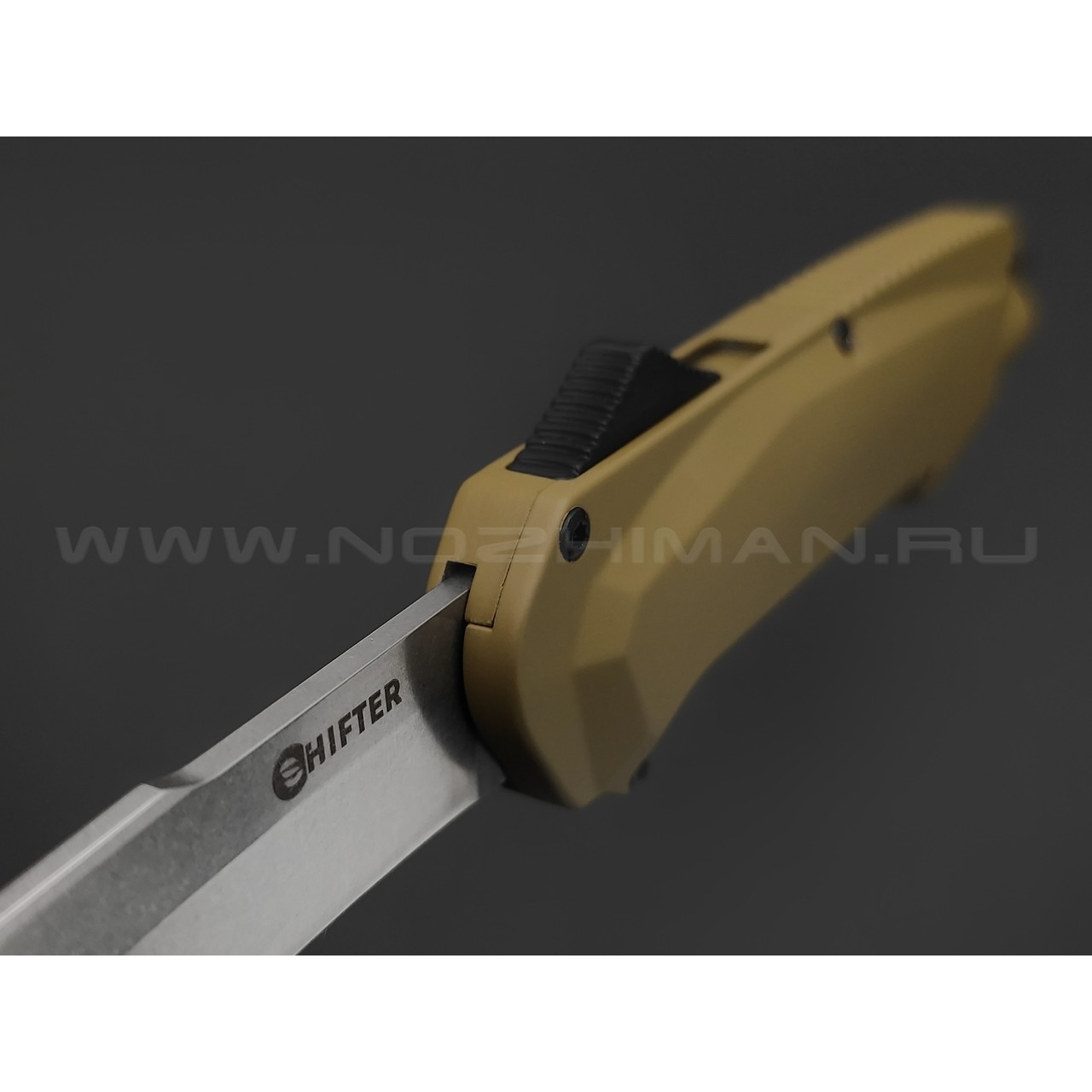 Shifter нож Rover сталь 9Cr14MoV stonewash, рукоять Zinc Alloy Tan