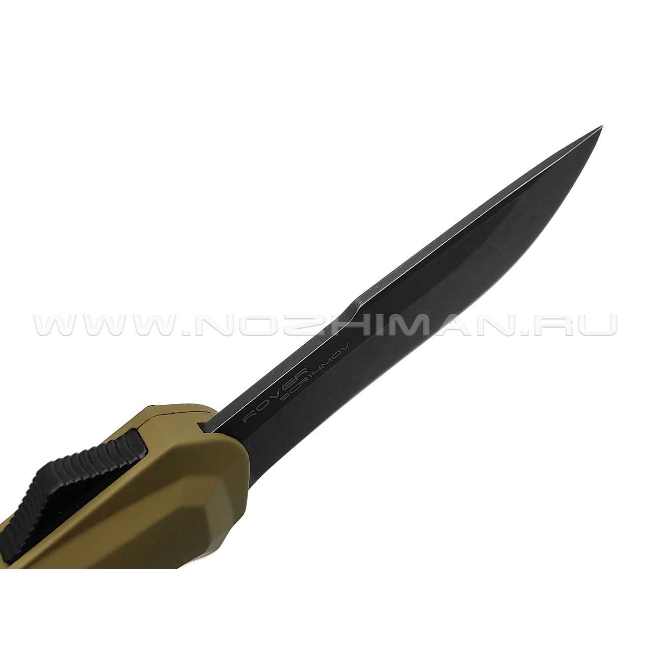 Shifter нож Rover сталь 9Cr14MoV блэквош, рукоять Zinc Alloy Tan