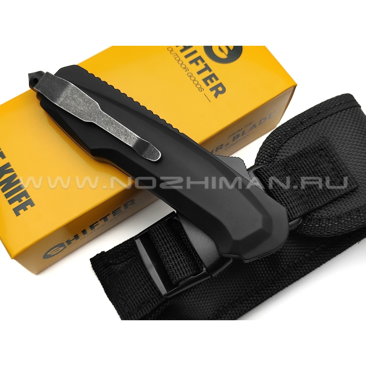 Shifter нож Rame сталь 9Cr14MoV блэквош, рукоять Zinc Alloy Black