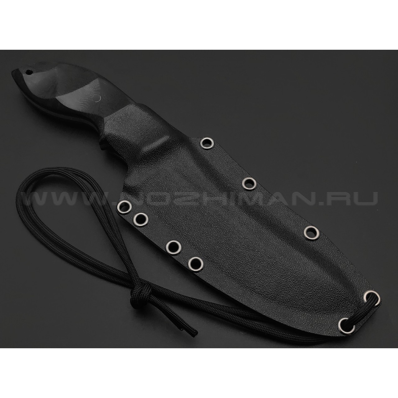 Волчий Век нож Шкуродёр Custom сталь N690 WA травление Хаотик, рукоять G10 black & tan, пины карбон