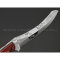Волчий Век нож Кондрат 12 Custom сталь N690 WA худ. травление, рукоять G10 black & red, пины карбон Волчий Век нож Кондрат 12 Custom сталь N690 WA худ. травление, рукоять G10 black & red, пины карбон