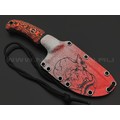 Волчий Век нож Шихан Custom Orc Edition сталь N690 WA худ. травление, рукоять G10 black & red, пин WA, пины карбон Волчий Век нож Шихан Custom Orc Edition сталь N690 WA худ. травление, рукоять G10 black & red, пин WA, пины карбон