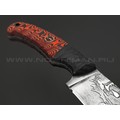Волчий Век нож Шихан Custom Orc Edition сталь N690 WA худ. травление, рукоять G10 black & red, пин WA, пины карбон Волчий Век нож Шихан Custom Orc Edition сталь N690 WA худ. травление, рукоять G10 black & red, пин WA, пины карбон