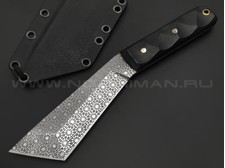 Волчий Век нож НДК 11 сталь Niolox WA худ. травление, рукоять G10 black, мозаичные пины