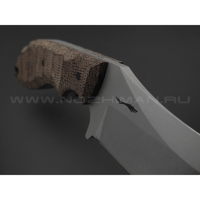 Волчий Век нож Кондрат 16 сталь 95Х18 WA стоунвош, рукоять Micarta, пины карбон