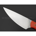 Волчий Век нож МасичЬка Custom сталь CPM Magnacut WA satin, рукоять G10 orange, мозаичные пины