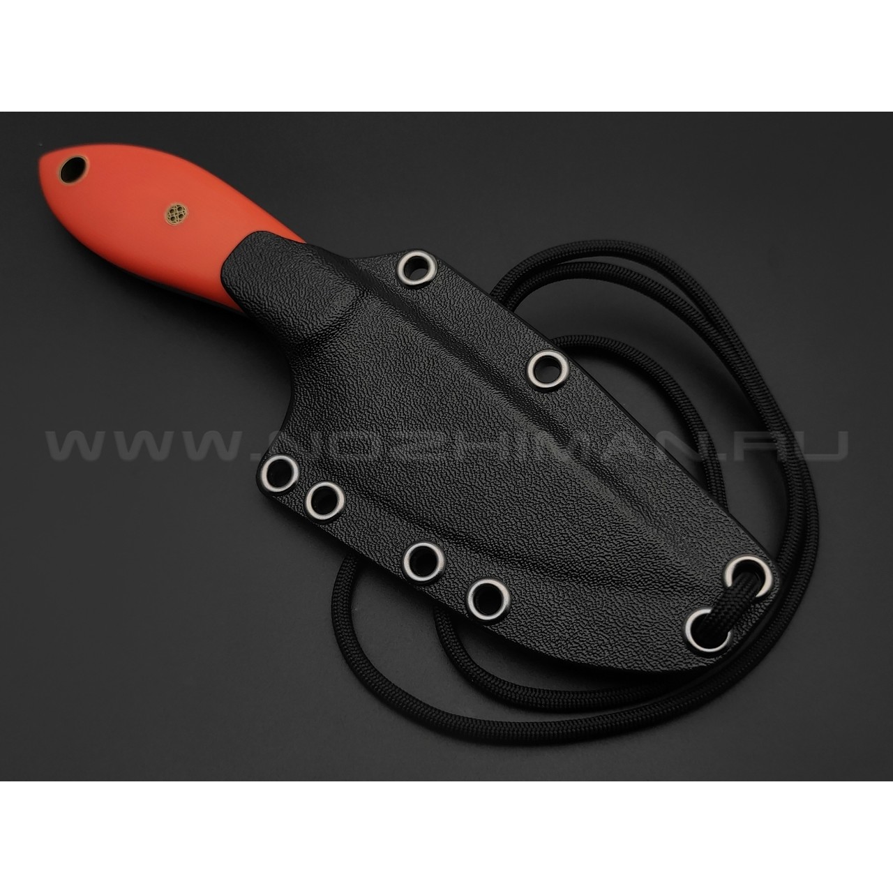 Волчий Век нож МасичЬка Custom сталь CPM Magnacut WA satin, рукоять G10 orange, мозаичные пины
