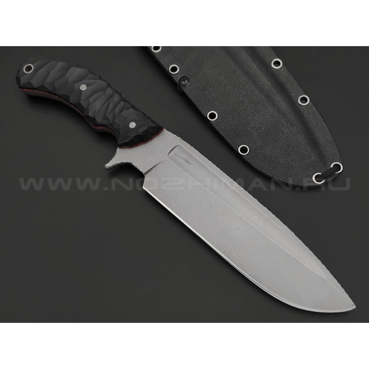 Волчий Век нож Команданте Big Tactical Edition сталь 95Х18 WA стоунвош, рукоять G10 black & red