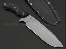 Волчий Век нож Команданте Big Tactical Edition сталь 95Х18 WA stonewash, рукоять G10 black & red