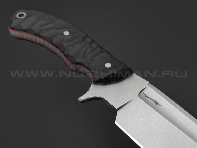 Волчий Век нож Команданте Big Tactical Edition сталь 95Х18 WA stonewash, рукоять G10 black & red