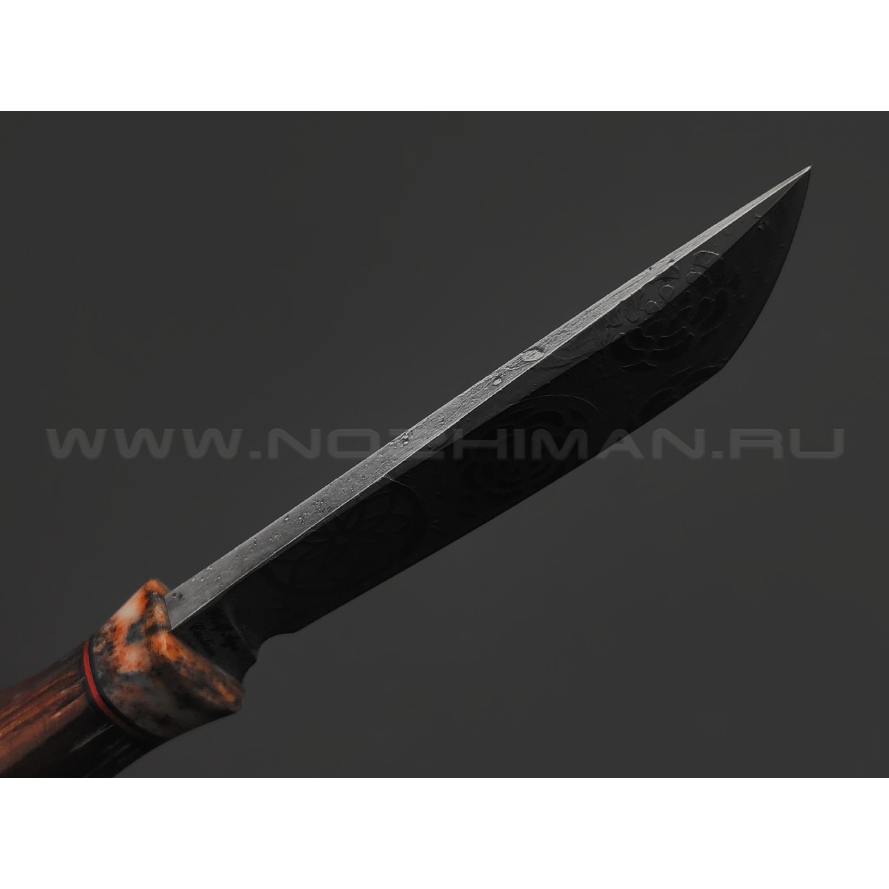 Волчий Век нож Бамбук сталь CPM Magnacut WA худ. травление, рукоять Ironwood, кость жирафа