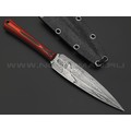 Волчий Век нож Кинжалойд Custom сталь N690 WA худ. травление, рукоять G10 black & red, пины карбон Волчий Век нож Кинжалойд Custom сталь N690 WA худ. травление, рукоять G10 black & red, пины карбон