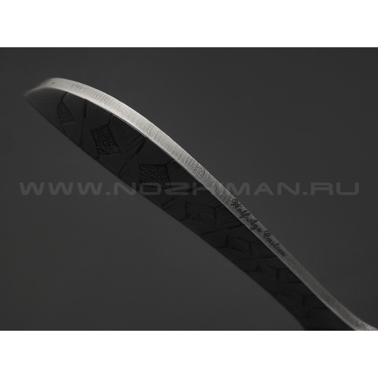 Волчий Век нож Хокусай сталь CPM 3V WA худ. травление, рукоять сталь