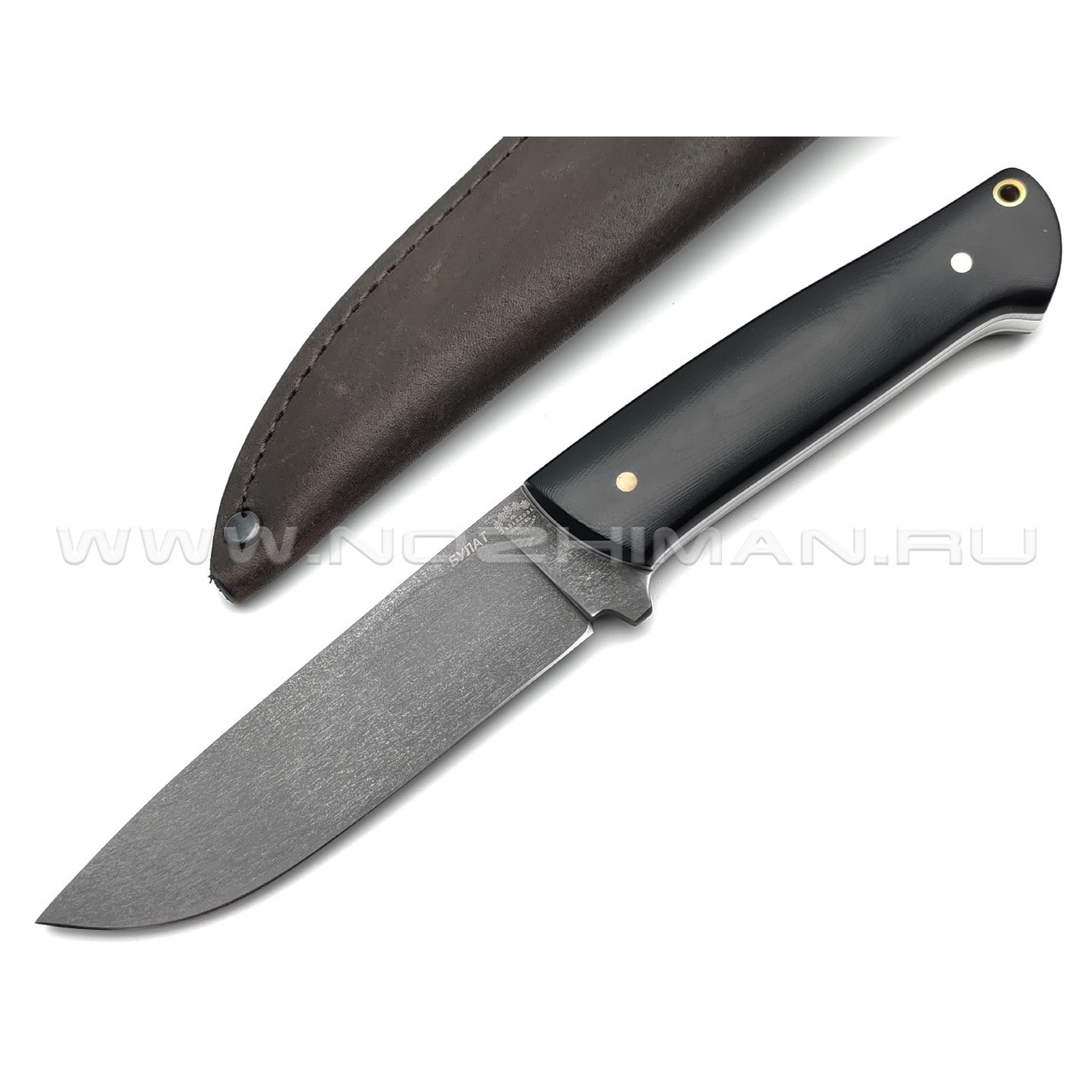 Товарищество Завьялова нож Бригадир сталь Булат, рукоять G10 black