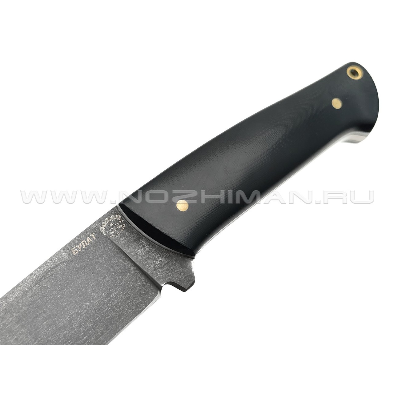 Товарищество Завьялова нож Бригадир сталь Булат, рукоять G10 black