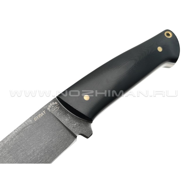 Товарищество Завьялова нож Бригадир сталь Булат, рукоять G10 black