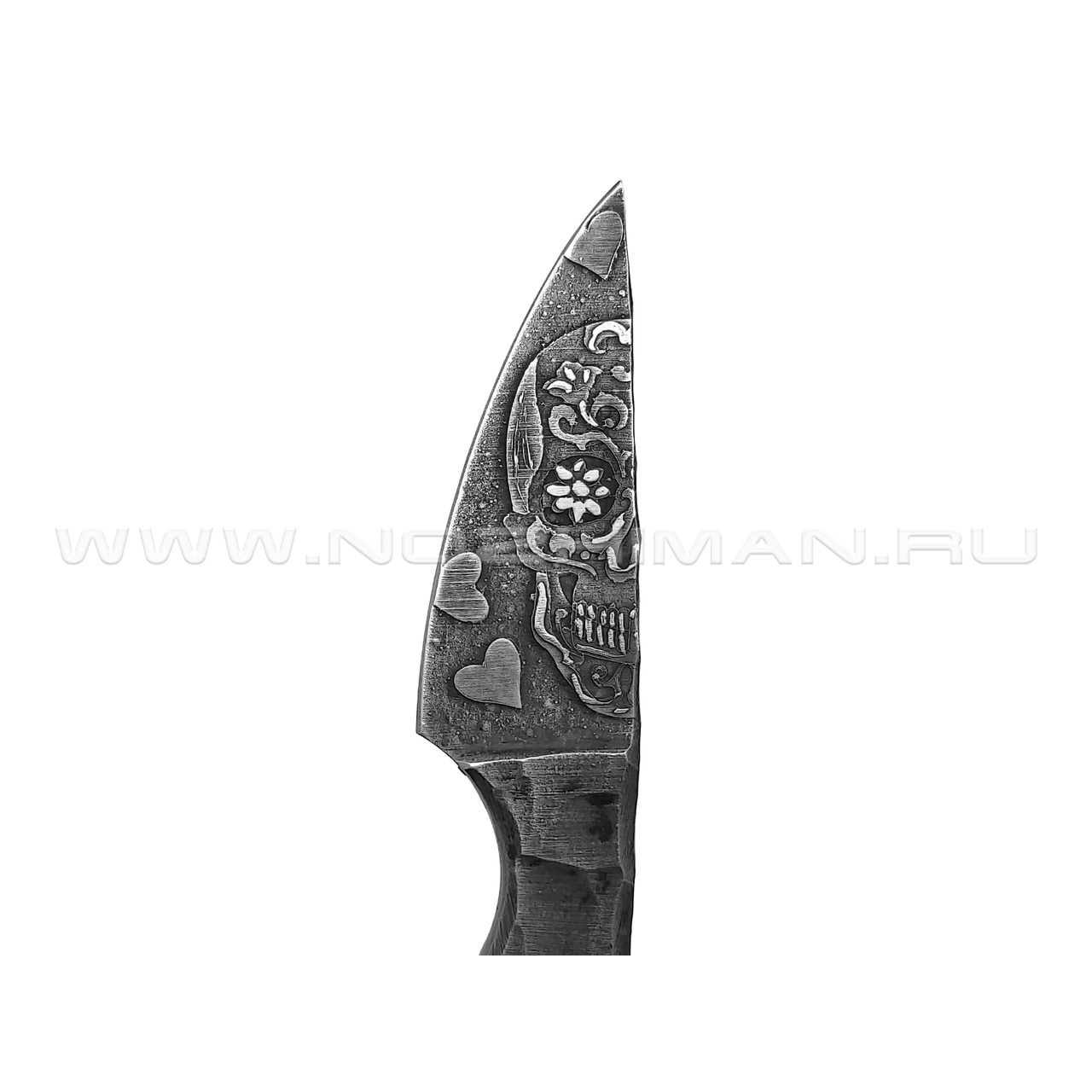 Волчий Век нож Мини МасичЬка Custom сталь CPM Magnacut WA худ. травление, рукоять сталь