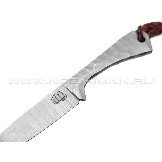 Андрей Кулаков нож KUL053 сталь K110, рукоять Сталь, темляк Black & Red