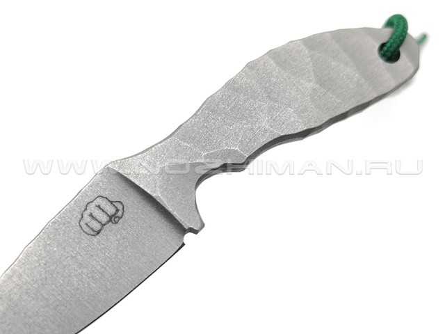 Андрей Кулаков нож KUL043 сталь 95Х18, рукоять Сталь, темляк Green