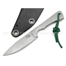 Андрей Кулаков нож KUL051 сталь K110, рукоять Сталь, темляк Green