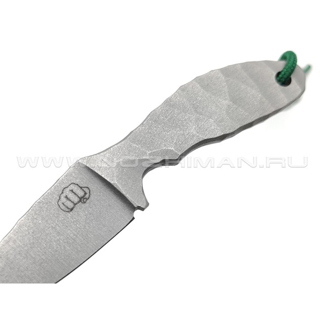 Андрей Кулаков нож KUL043 сталь 95Х18, рукоять Сталь, темляк Green