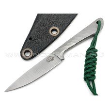 Андрей Кулаков нож KUL052 сталь K110, рукоять Сталь, темляк Green