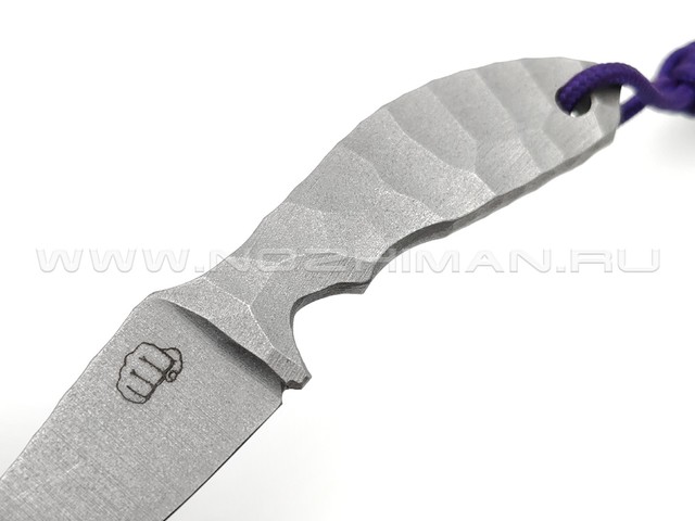 Андрей Кулаков нож KUL042 сталь 95Х18, рукоять Сталь, темляк Purple