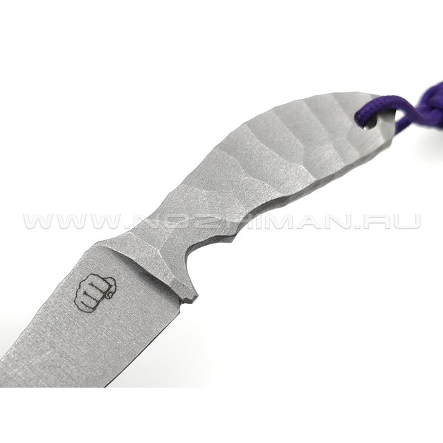 Андрей Кулаков нож KUL042 сталь 95Х18, рукоять Сталь, темляк Purple