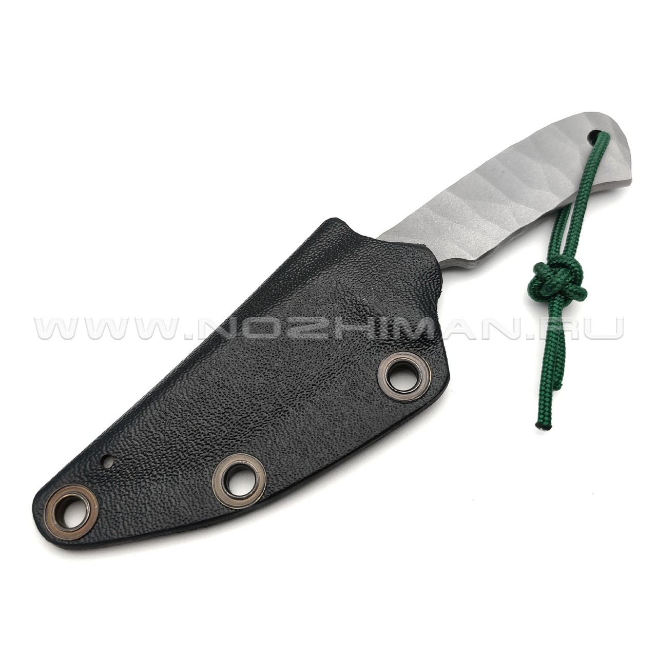 Андрей Кулаков нож KUL055 сталь K110, рукоять Сталь, темляк Green