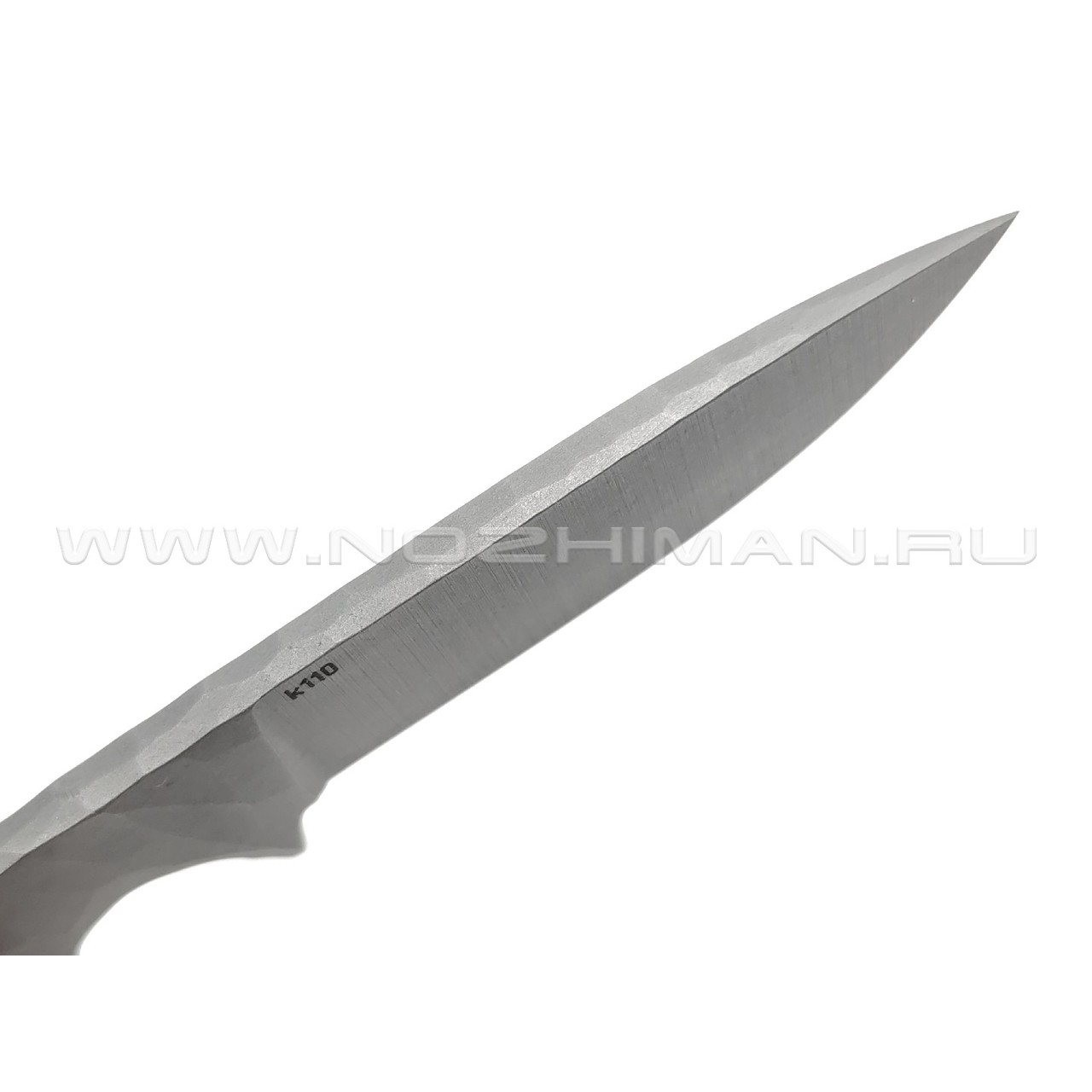 Андрей Кулаков нож KUL055 сталь K110, рукоять Сталь, темляк Green