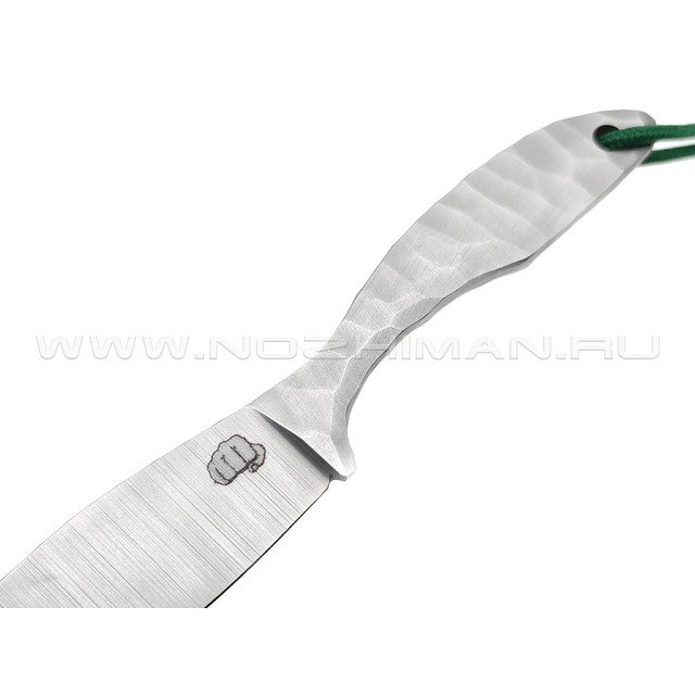 Андрей Кулаков нож KUL054 сталь K110, рукоять Сталь, темляк Green