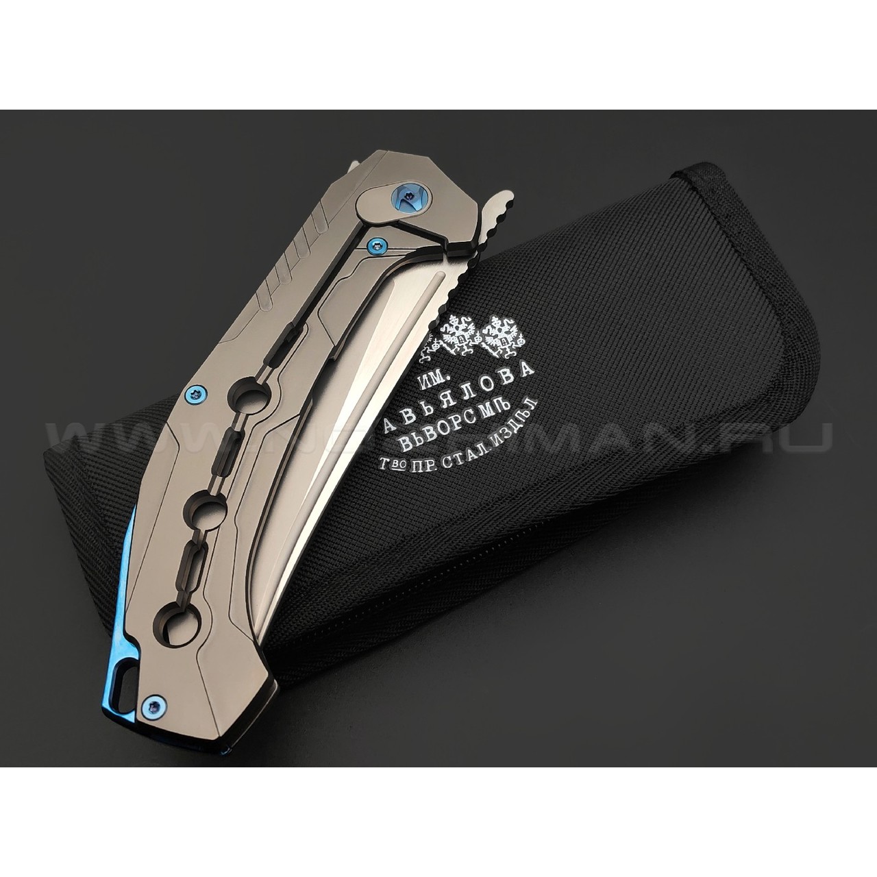 Knife Tech нож ТехноПчак Limited Edition сталь M390, рукоять Titanium TC4 grey